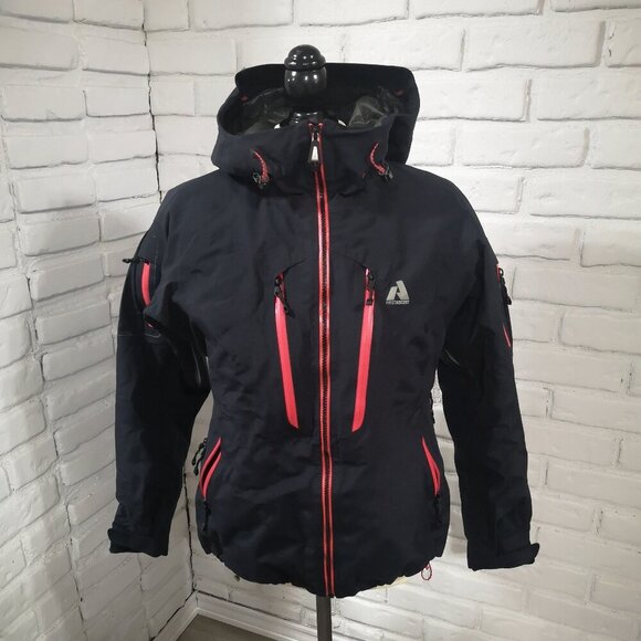 Eddie Bauer/Whittaker First Ascent Ladies Size Medium Black w/ Pink Jacket - Picture 1 of 16